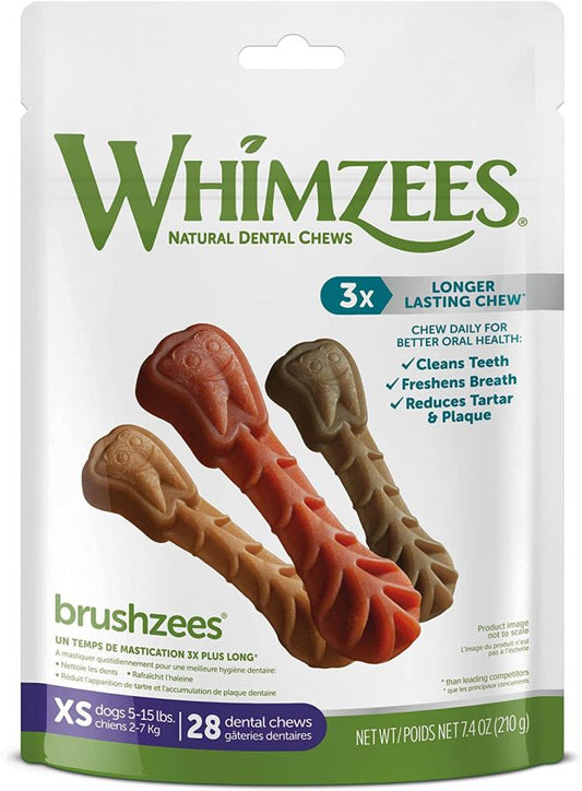 Whimzees Brushzees Dental Treats X-Small image 0