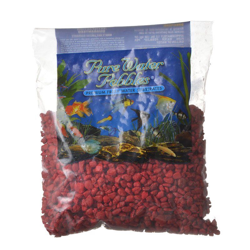 Pure Water Pebbles Aquarium Gravel - Currant Red image 0