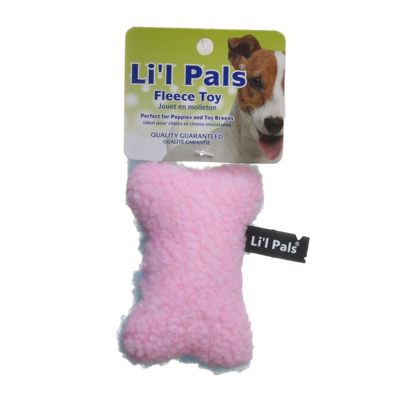 Li'l Pals Fleece Bone Toy for Dogs and Puppies image 0