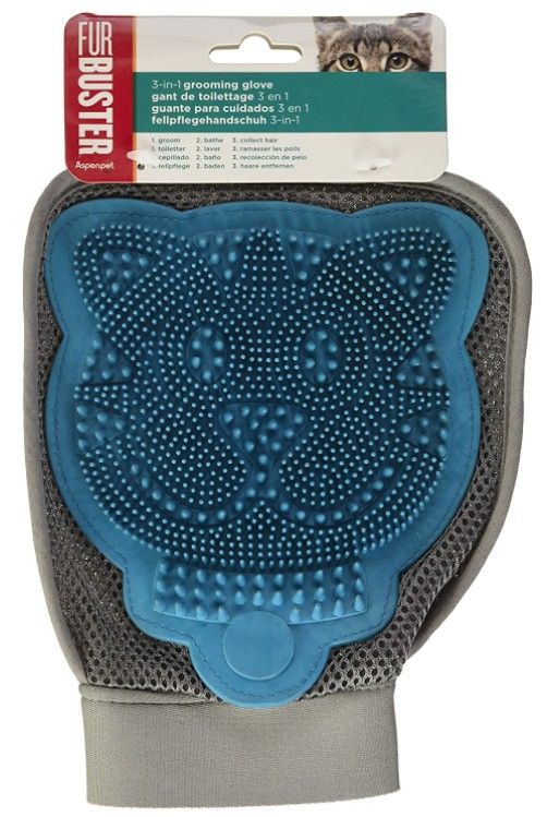 JW Pet Furbuster 3-In-1 Cat Grooming Glove image 0