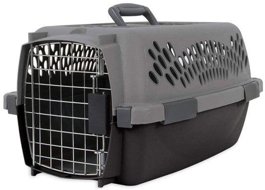 Aspen Pet Fashion Pet Porter Kennel Dark Gray and Black image 0