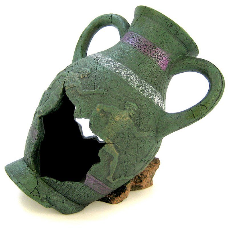 Blue Ribbon Greek Vase Ornament image 0