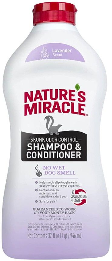 Nature's Miracle Skunk Odor Control Shampoo & Conditioner Lavender Scent image 0
