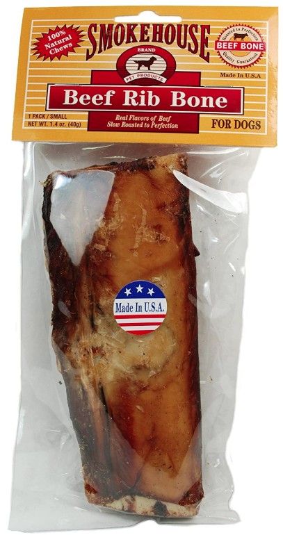 Smokehouse Beef Rib Bone Natural 6 Inch Long Dog Treat image 0