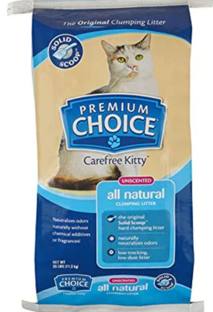 Premium Choice Carefree Kitty Solid Scoop Cat Litter - Unscented image 0