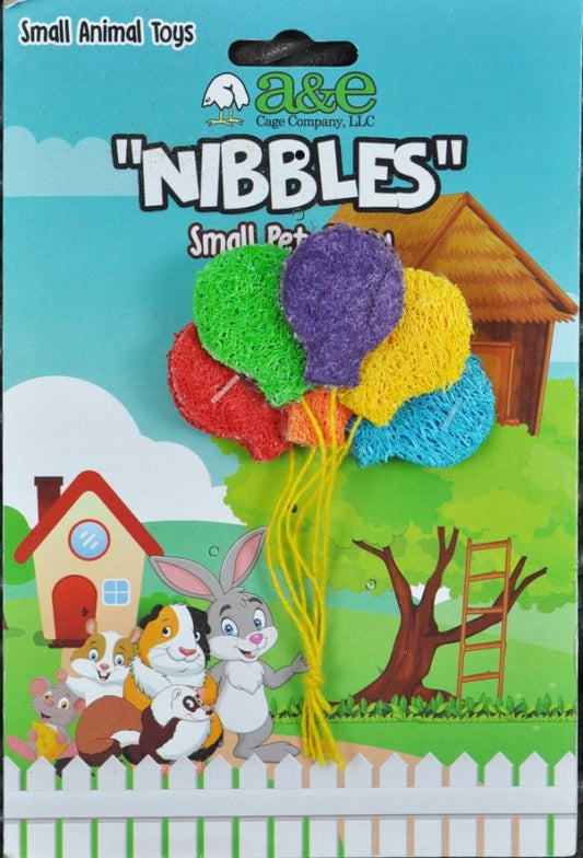 AE Cage Company Nibbles Balloon Bunch Loofah Chew Toy image 0
