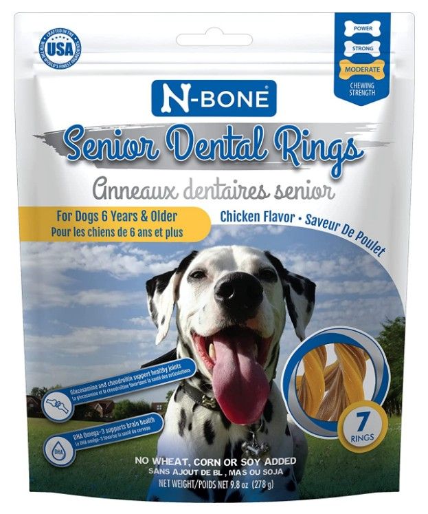 N-Bone Senior Dental Rings Chicken Flavor image 0
