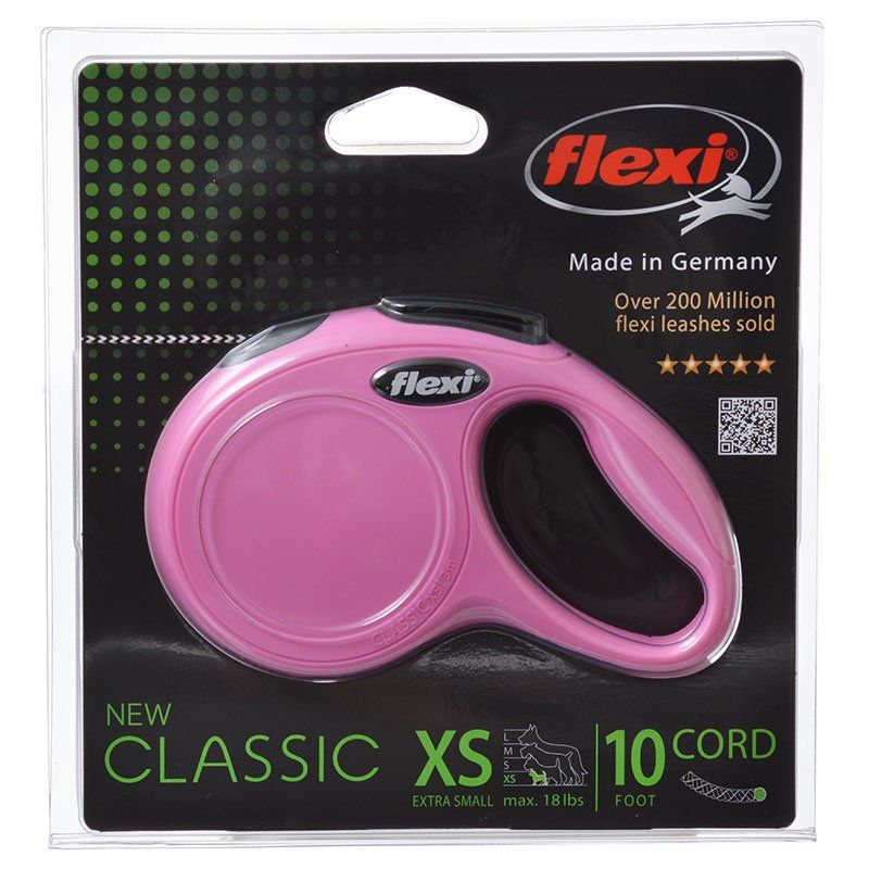 Flexi New Classic Retractable Cord Leash - Pink image 0