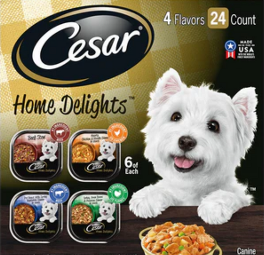 Cesar Canine Cuisine Home Delights Multi-Pack Wet Dog Food - 3.5 oz - Case of 24 image 0