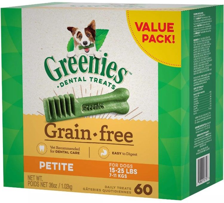 Greenies Grain Free Petite Dental Dog Treat image 0