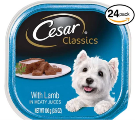 Cesar Canine Cuisine with Lamb in Meaty Juices Wet Dog Food - 3.5 oz - 24 Pack image 0