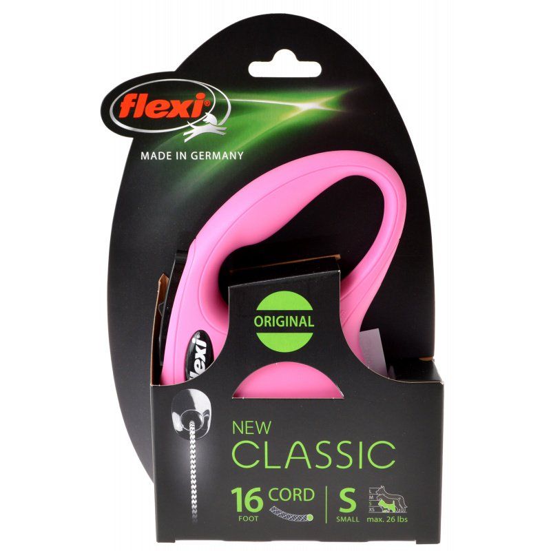Flexi New Classic Retractable Cord Leash - Pink image 0