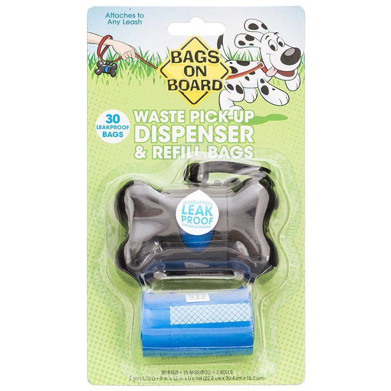 Bags on Board Bone Shaped Pick up Bag Dispenser - Black image 0