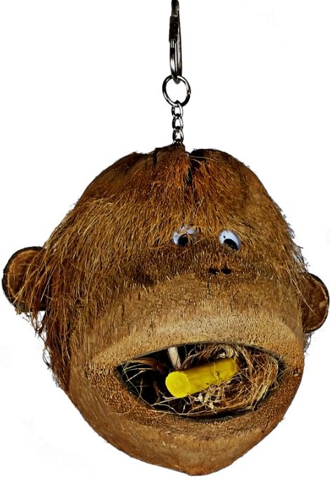 AE Cage Company Happy Beaks Coco Monkey Head for Birds image 0