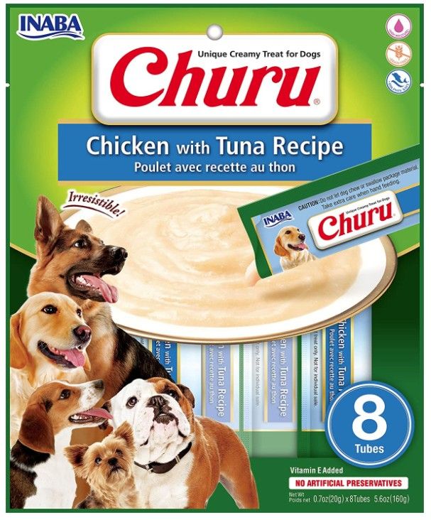 Inaba Churu Chicken with Tuna Recipe Creamy Dog Treat image 0