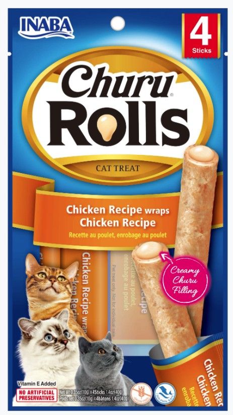 Inaba Churu Rolls Cat Treat Chicken Recipe wraps Chicken Recipe image 0
