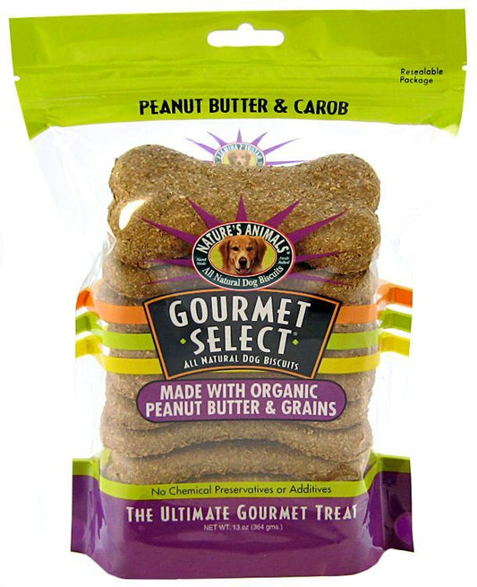 Natures Animals Gourmet Select Organic Dog Bone - Peanut Butter Flavor image 0