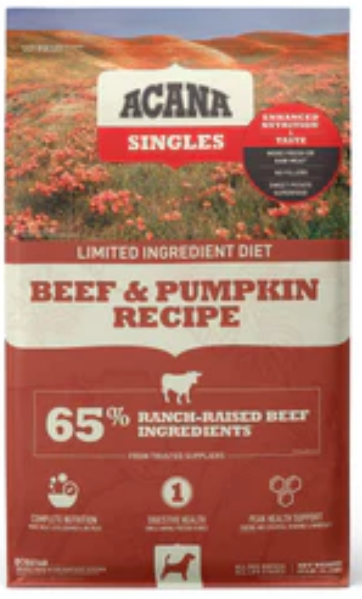 Acana Singles Grain-Free Beef & Pumpkin Dry Dog Food image 0