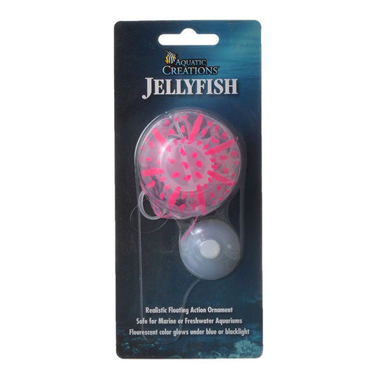 Aquatic Creations Glowing Jellyfish Aquarium Ornament - Pink image 0