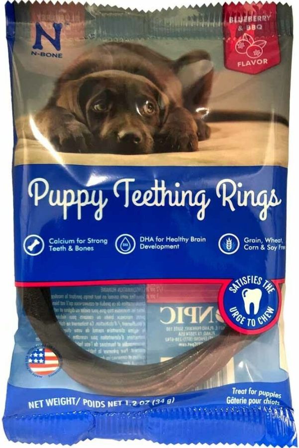 N-Bone Puppy Teething Ring Blueberry Flavor image 0