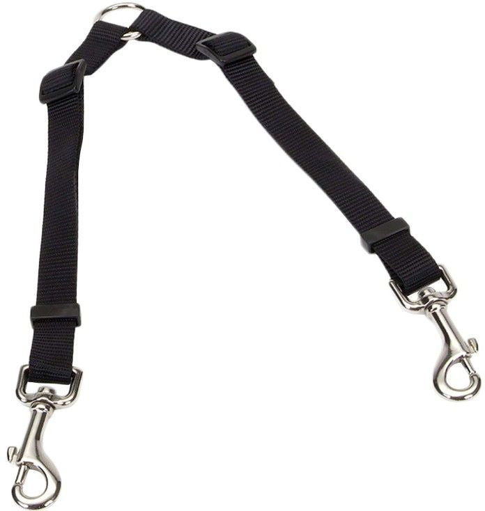 Coastal Pet Two Dog Adjustable Nylon Coupler Black image 0