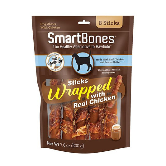 SmartBones Chicken Wrapped Peanut Butter Sicks Rawhide Free Dog Chew image 0