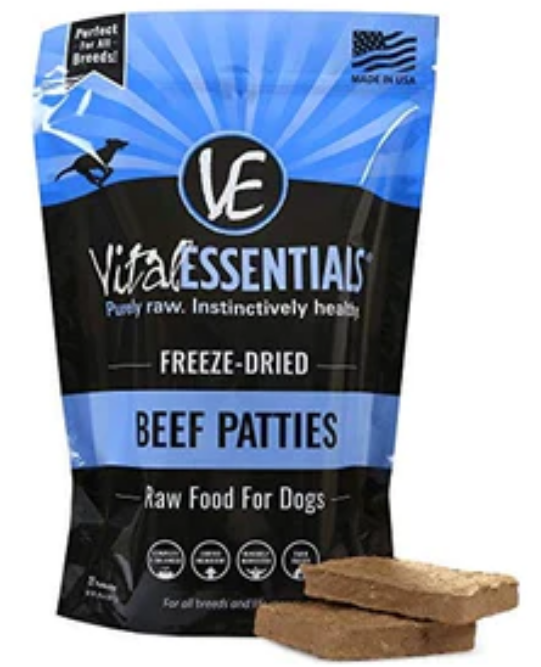 Vital Essentials Beef Patties Freeze-Dried Dog Food - 32 Oz image 0