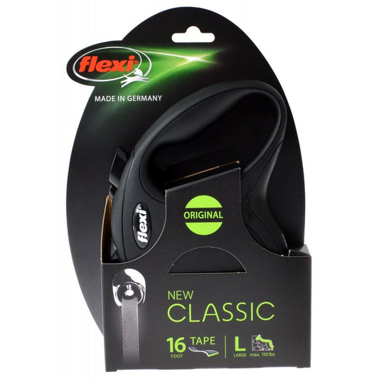 Flexi New Classic Retractable Tape Leash - Black image 0