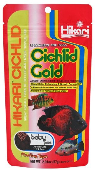 Hikari Cichlid Gold Color Enhancing Fish Food - Baby Pellet image 0