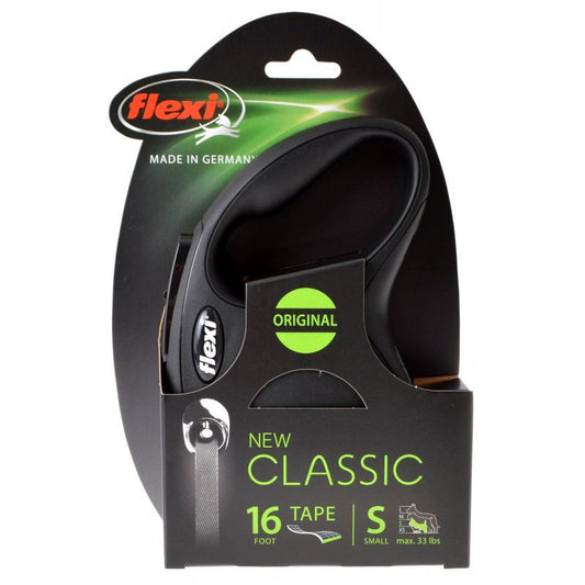 Flexi New Classic Retractable Tape Leash - Black image 0