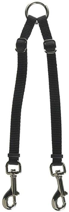 Coastal Pet Two Dog Adjustable Nylon Coupler Black image 0