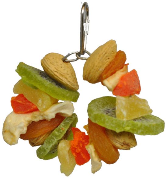 AE Cage Company Happy Beaks Deluxe Fruit and Nut Ring Jr Tropical Delight image 0