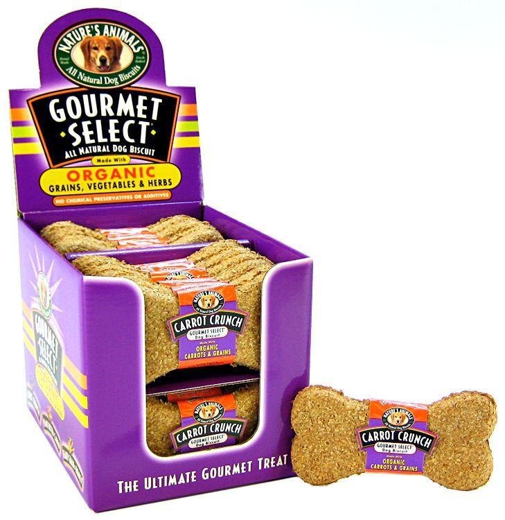 Natures Animals Gourmet Select Organic Dog Bone - Carrot Flavor image 0
