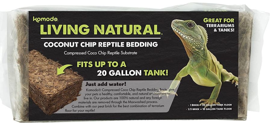 Komodo Living Natural Coconut Chip Reptile Bedding Brick image 0