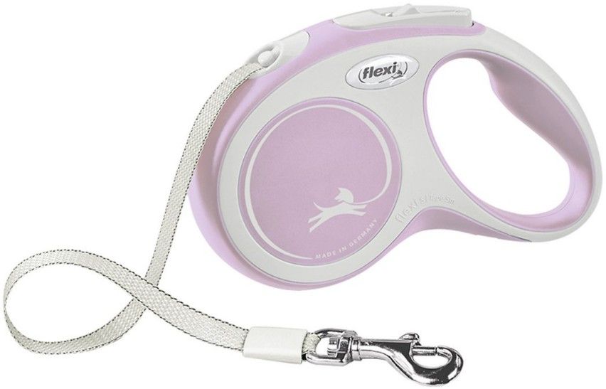 Flexi Comfort Retractable Nylon Tape Dog Leash Pink image 0
