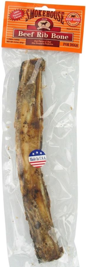 Smokehouse Beef Rib Bone Natural 12" Long Dog Treat image 0