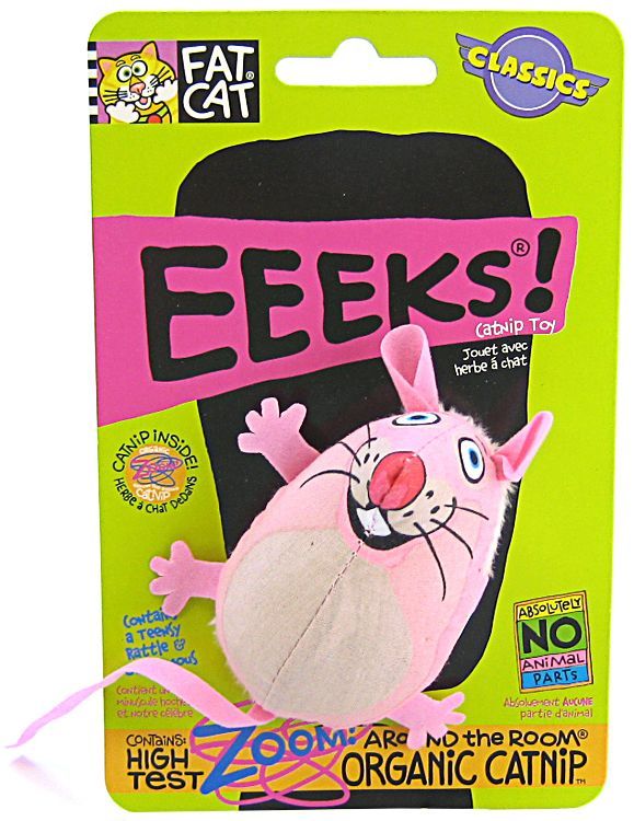 Fat Cat EEEKS Cat Toy with Catnip - Assorted image 0