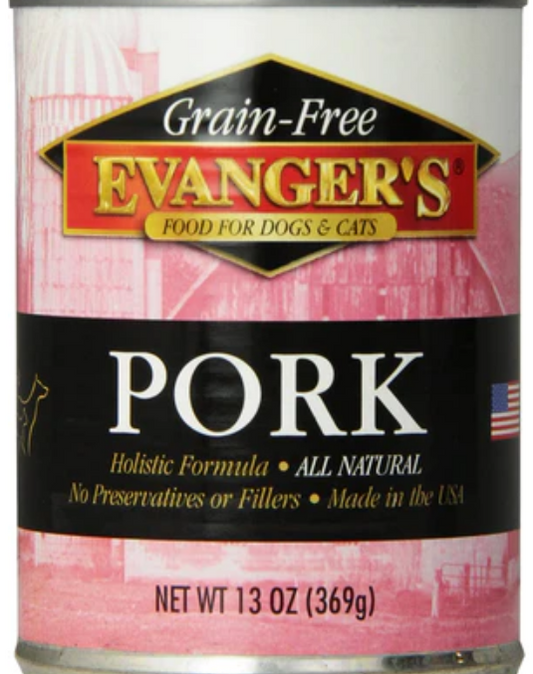 Evanger's Grain-Free Pork Canned Cat and Dog Food - 12.8 Oz - Case of 12 image 0