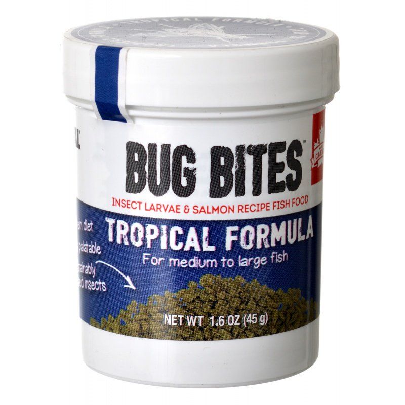 Fluval Bug Bites Tropical Formula Granules for Medium-Large Fish image 0