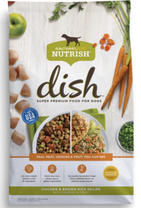 Rachael Ray Nutrish Dish Natural Chicken & Brown Rice with Fruit & Veggies-23lbs image 0