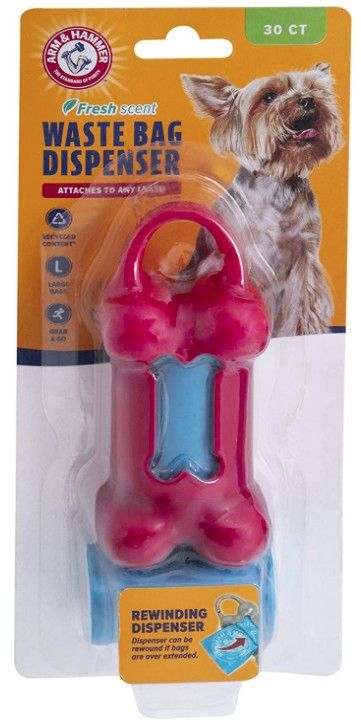 Arm and Hammer Waste Bag Bone Dispenser Assorted Colors image 0