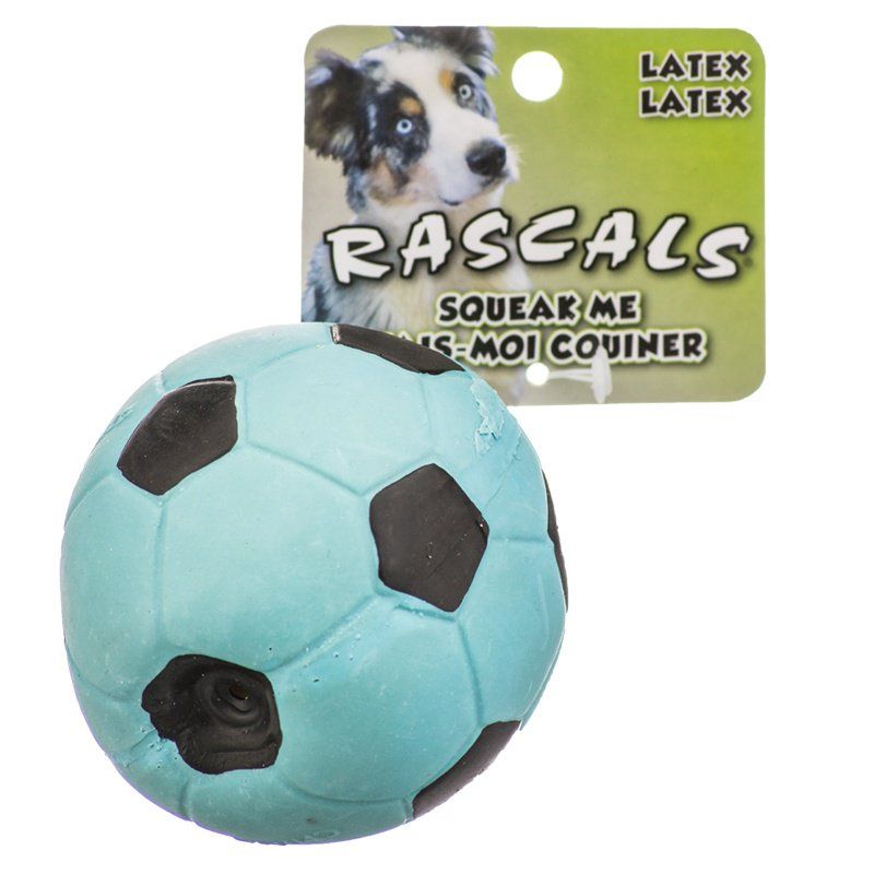 Rascals Latex Soccer Ball for Dogs - Blue image 0