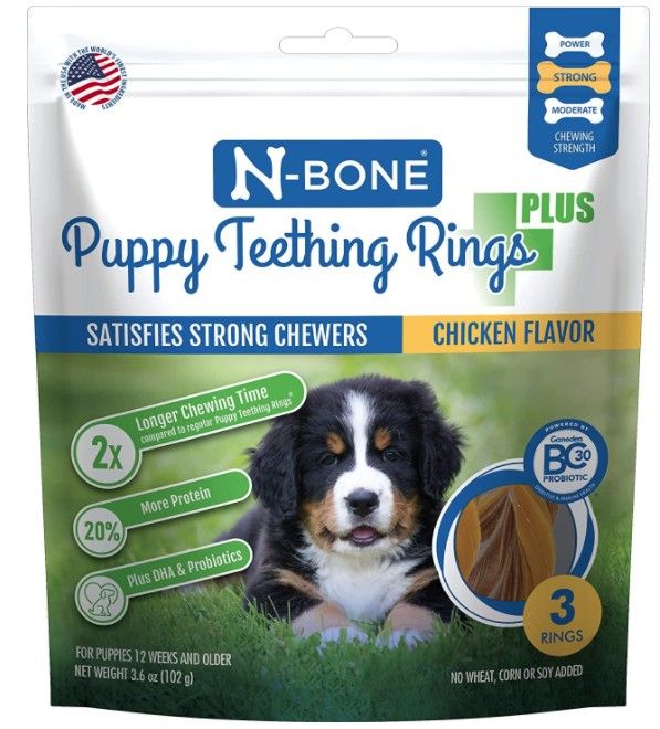 N-Bone Puppy Teething Rings Plus Chicken Flavor image 0