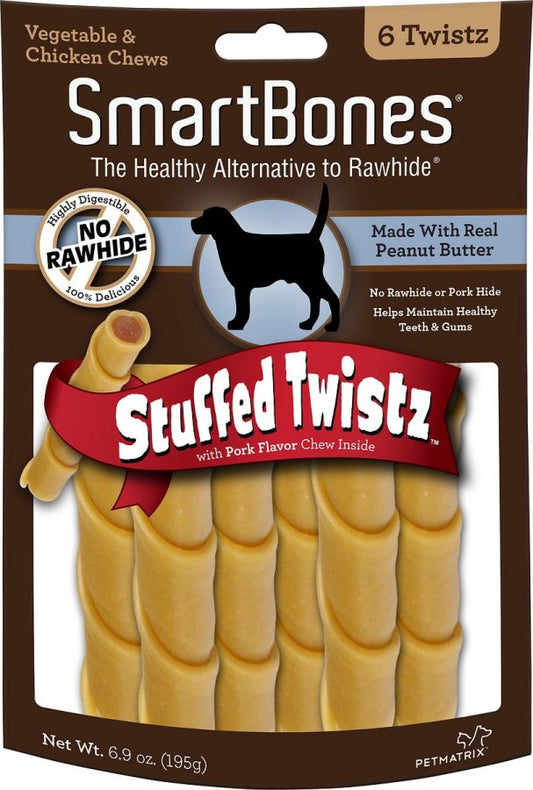 SmartBones Stuffed Twistz Chicken and Peanut Butter Rawhide Free Dog Chew image 0