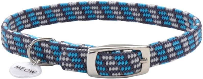 Coastal Pet Elastacat Reflective Safety Collar with Charm Grey/Blue image 0