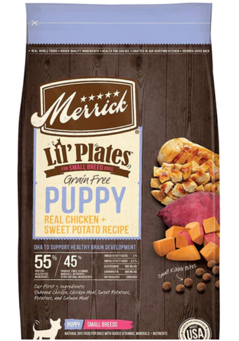 Merrick Lil' Plates Puppy Formula Chicken and Sweet Potato Dry Dog Food - 12 Lbs image 0
