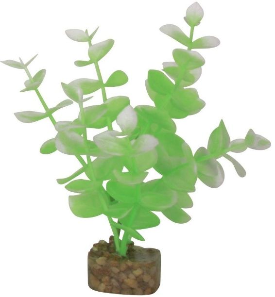 GloFish Plastic Aquarium Plant Green / White image 0