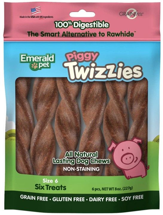 Emerald Pet Piggy Twizzies Natural Dog Chews image 0