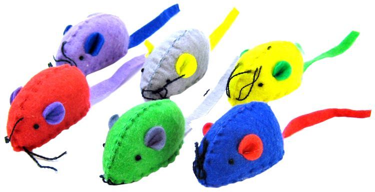 Spot Felt Mice with Catnip Cat Toys image 0