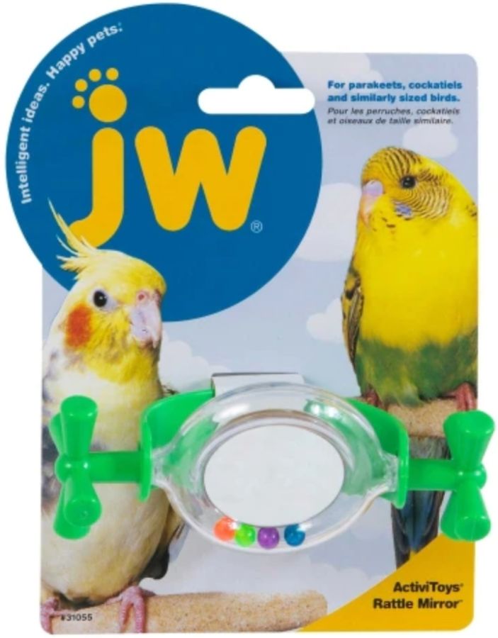 JW Insight Rattle Mirror Bird Toy image 0
